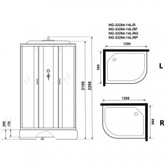 Душевая кабина Niagara Classic NG-33294-14RF