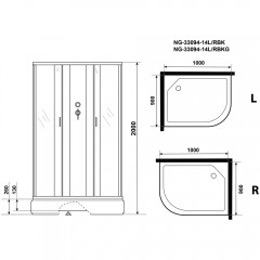 Душевая кабина Niagara Classic NG-33094-14RBK