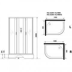 Душевая кабина Niagara Classic NG-33294-14LBKG