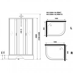 Душевая кабина Niagara Classic NG-33084-14RBKT