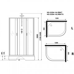 Душевая кабина Niagara Classic NG-33294-14RBKT