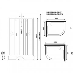 Душевая кабина Niagara Classic NG-33094-14RBKTG