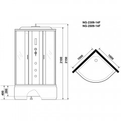 Душевая кабина Niagara Classic NG-2309-14F