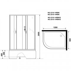 Душевая кабина Niagara Classic NG-2310-14RBKG