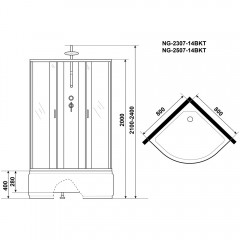 Душевая кабина Niagara Classic NG-2507-14BKT