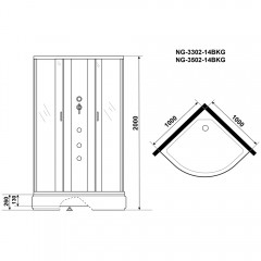 Душевая кабина Niagara Classic NG-3302-14BKG
