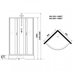 Душевая кабина Niagara Classic NG-3301-14BKT