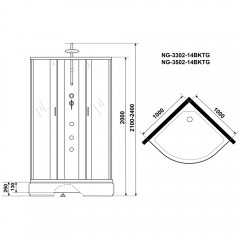 Душевая кабина Niagara Classic NG-3302-14BKTG