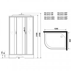 Душевая кабина Niagara Classic NG-3312-14RF