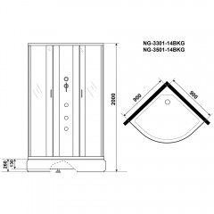 Душевая кабина Niagara Classic NG-3501-14BKG