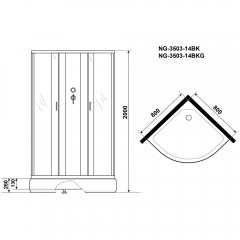 Душевая кабина Niagara Classic NG-3503-14BKG