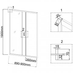 Душевая дверь Niagara Nova NG-43-9AG