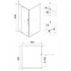 Душевое ограждение Niagara Nova NG-43-9AG-A80G