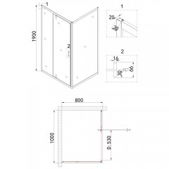 Душевое ограждение Niagara Nova NG-43-10AG-A80G