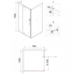 Душевое ограждение Niagara Nova NG-43-10AG-A90G