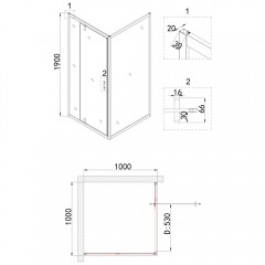 Душевое ограждение Niagara Nova NG-43-10AG-A100G