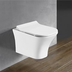 Инсталляция Cerutti CR555 + кнопка смыва CR02BK + унитаз Vettore Aria CT7190 безободковый с сиденьем
