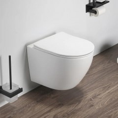 Инсталляция Cerutti CR555 + кнопка смыва CR05BK + унитаз Ticino Aria CT8911 безободковый с сиденьем