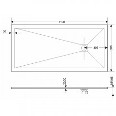 Поддон из искусственного камня Grossman Strong 110x80 GR-S180110Q