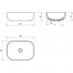Раковина накладная Cersanit Moduo 50 Square A63570