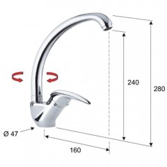 Смеситель для кухни Remer Giga G42