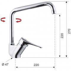 Смеситель для кухни Remer Giga4 G424U