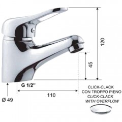Кран для раковины Remer Kiss K10M