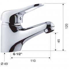 Кран для раковины Remer Kiss K11M