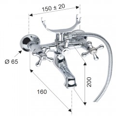 Смеситель для ванны Remer Liberty 05LICE