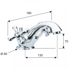 Смеситель для раковины Remer Liberty 13LICE