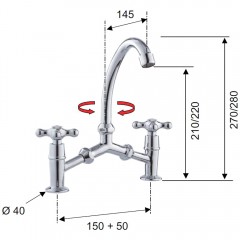Смеситель для раковины Remer Liberty 14LICE