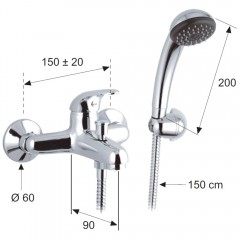 Смеситель для ванны Remer Serie35 F02