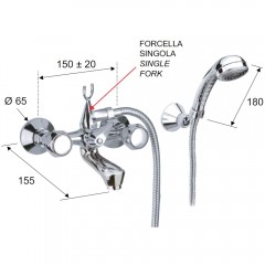 Смеситель для ванны Remer Y-YG 02SYG
