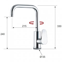 Смеситель для кухни Remer Kitchen Touch LT72U