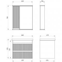 Зеркало-шкаф ASB-Mebel Мирано 65