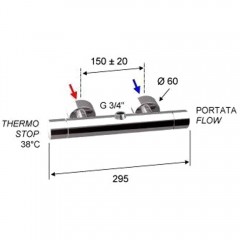 Смеситель для душа Remer Minimal Thermo NT35 термостат