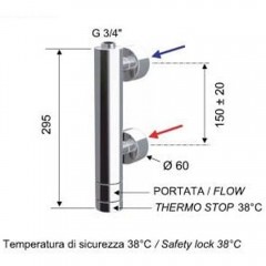 Смеситель для душа Remer Minimal Thermo NT35V термостат