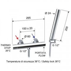 Смеситель для душа Remer Minimal Thermo NT39 термостат