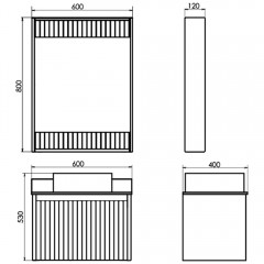 Зеркало Comforty Марсель 60