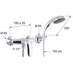 Смеситель для душа Remer Ten T38
