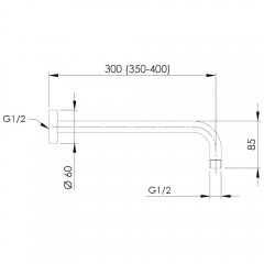 Держатель верхнего душа Remer 343L30