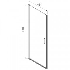 Душевая дверь Vincea Alpha VDP-3AL650CL