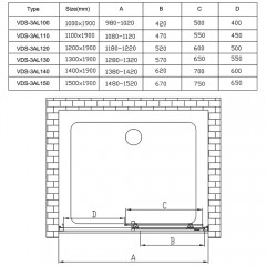 Душевая дверь Vincea Alpha VDS-3AL150MT