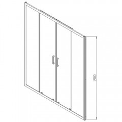 Душевая дверь Vincea Alpha VDS-3AL2160MT