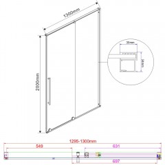 Душевая дверь Vincea Arno VPS-1A130CL