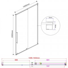 Душевая дверь Vincea Arno VPS-1A140CL