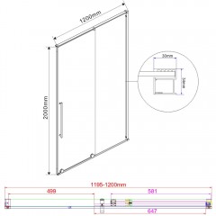Душевая дверь Vincea Arno VPS-1A120CG