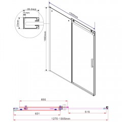 Душевая дверь Vincea Como VPS-1C130CL