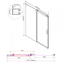 Душевая дверь Vincea Como VPS-1C140CL