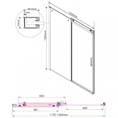 Душевая дверь Vincea Como VPS-1C120CGB